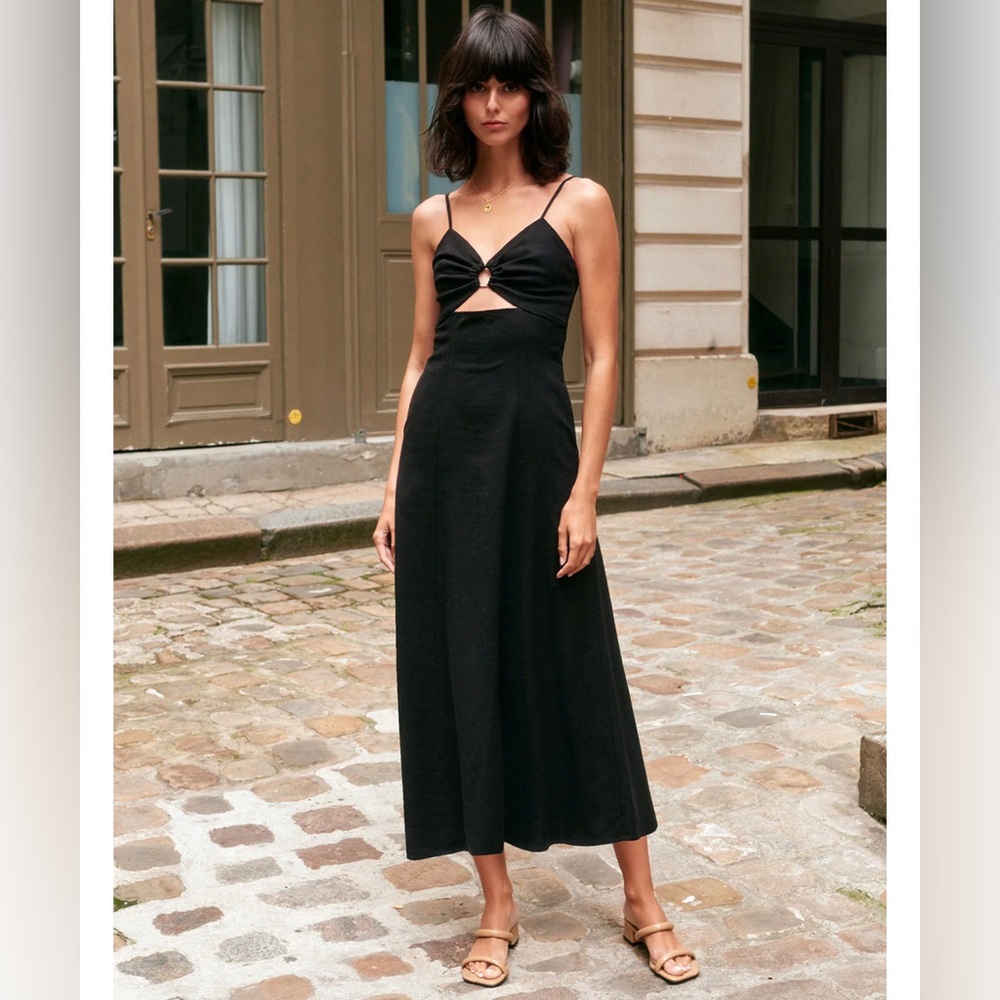 OLIVIA RING LINEN SUMMER DRESS new